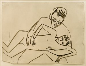 Sans titre (Fränzi avec homme) - Ernst Ludwig Kirchner